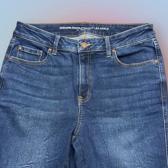 CHICO’s Women’s 8 DEFINE ME DENIM STRAIGHT ANKLE Blue Jeans - Picture 1 of 4